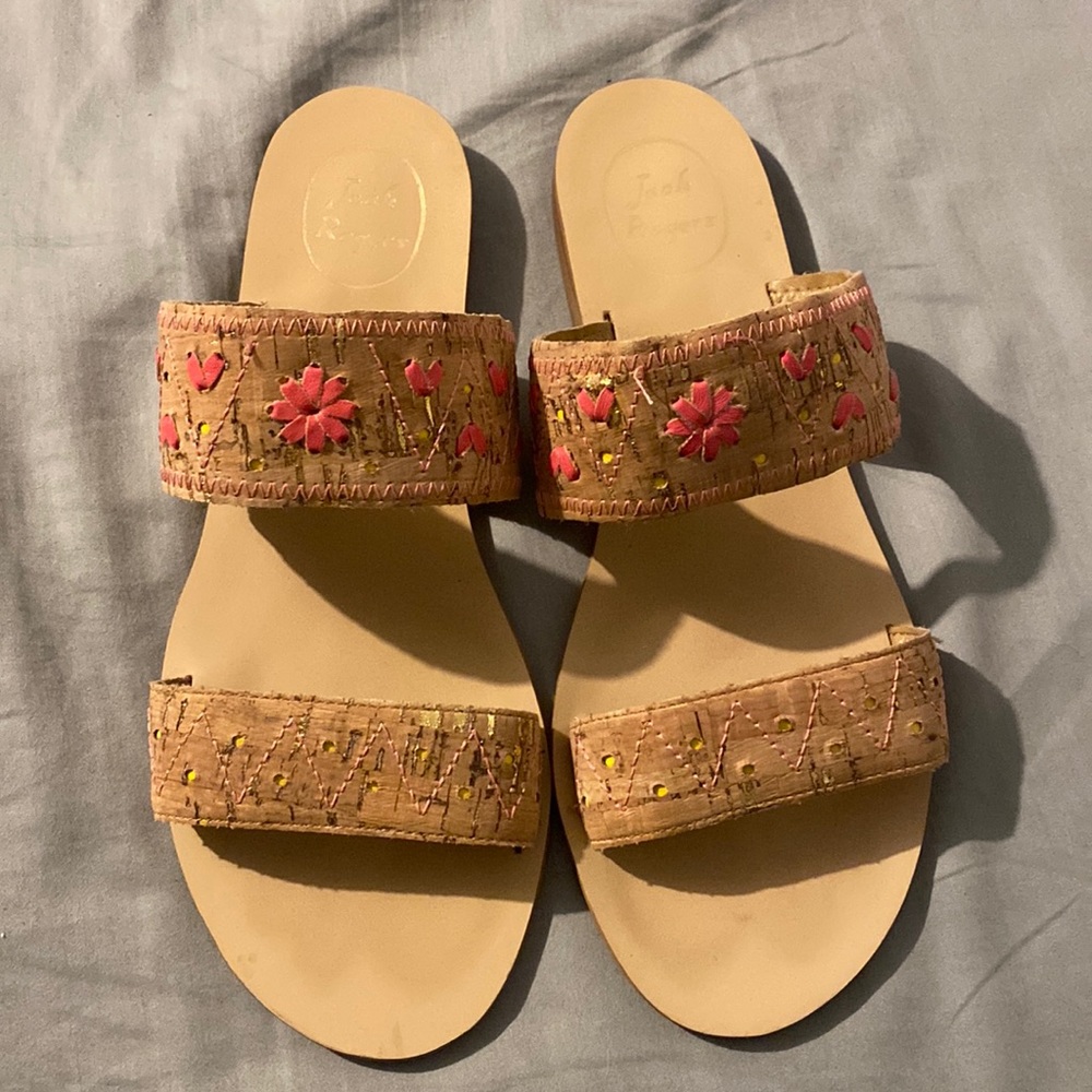 Jack rogers Adair pink and cork sandals